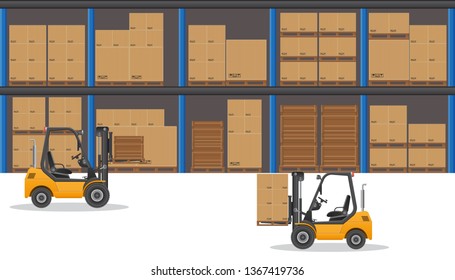 Warehouse vector illustration isolated on white background.