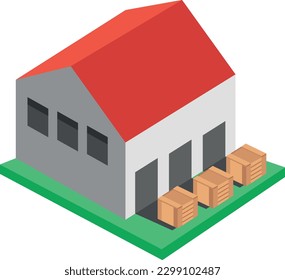 warehouse Vector illustration on a transparent background. Premium quality symbols. Flat icons for concept and graphic design.
