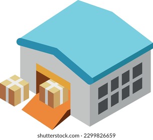 warehouse Vector illustration on a transparent background. Premium quality symbols. Flat icons for concept and graphic design.