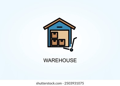Warehouse Vector Or Logo Sign Symbol Illustration
