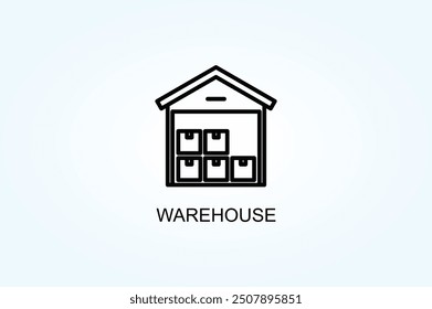 Warehouse Vector Or Logo Sign Symbol Illustration