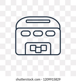 Warehouse vector outline icon isolated on transparent background, high quality linear Warehouse transparency concept can be used web and mobile