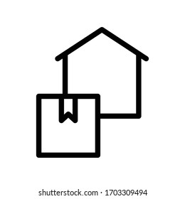 warehouse vector thin line icon 
