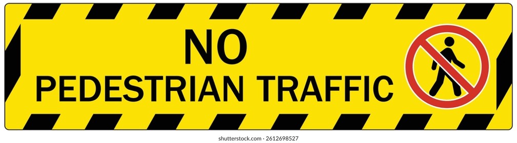 Warehouse warning sign and labels no pedestrian traffic