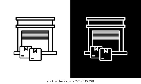 Entwurf für weißes Lagersymbol-Set