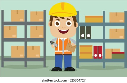 Cartoon Warehouse Workers Images, Stock Photos & Vectors | Shutterstock