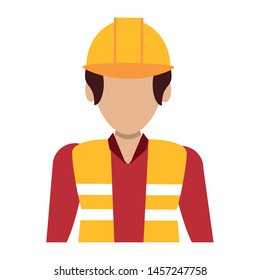 Warehouse worker faceless avatar profile logistics job concept vector illustration
