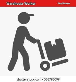 Warehouse Worker Icon. Professional, pixel perfect icons optimized for both large and small resolutions. EPS 8 format.