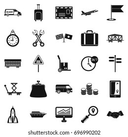 Warehouse worker icons set. Simple set of 25 warehouse worker vector icons for web isolated on white background