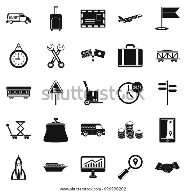 Warehouse worker\
icons set. Simple set of 25 warehouse worker vector icons for web\
isolated on white\
background
