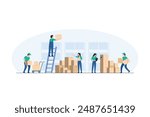 Warehouse Worker, Organized Inventory Management in Warehouse.