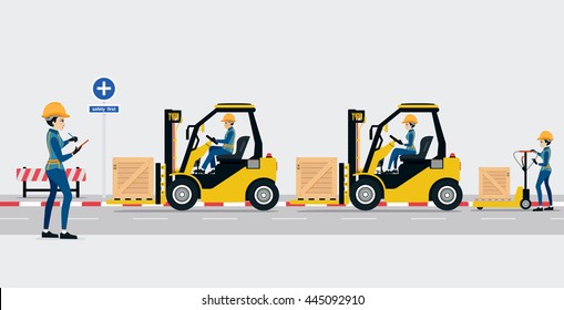 Warehouse workers are delivered by staff and monitoring services.