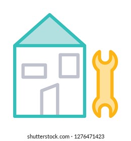 warehouse   wrench   building  