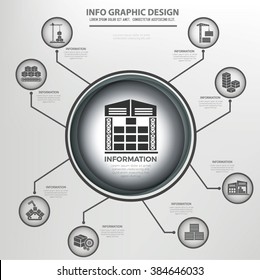 Warehouse,Cargo,shipping, engineering info graphics design,clean vector