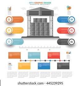Warehouse,Industry info graphic design on white background,vector