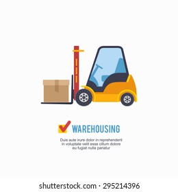 Warehousing and Logistic track icon vector illustration.