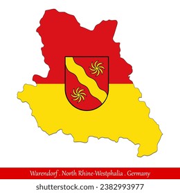 Warendorf Flag - North Rhine-Westphalia,Germany (EPS)