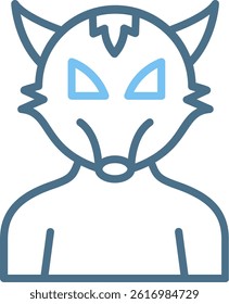 Warewolf Line Two Colour Icon