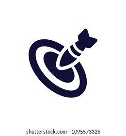 Warhead, target, goal vector icon