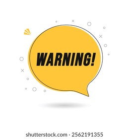 Waring speech bubble sign icon, important mark, warning speech bubble. Speech bubble with warning mark. Red attention sign icon. Warning or Message Interface. important message or alert. Vector