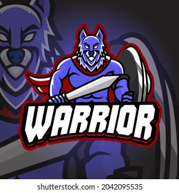 Warior Esport logo. Suitable for team logo or esport logo and mascot logo, or tshirt design.