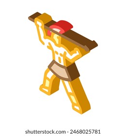 warior soldier roman greek isometric icon vector. warior soldier roman greek sign. isolated symbol illustration