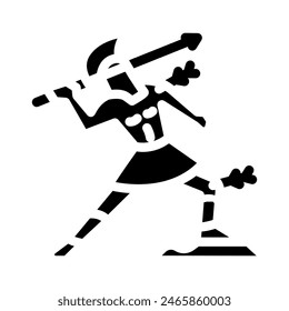 warior spartan roman greek glyph icon vector. warior spartan roman greek sign. isolated symbol illustration