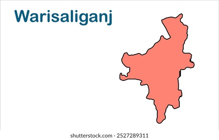 Mapa de subdivisão de Warisaliganj, Distrito de Nawada, Estado de Bihar, República da Índia, Governo de Bihar, Território indiano, Índia Oriental, política, aldeia, turismo