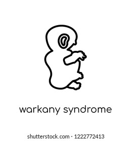 Warkany syndrome icon. Trendy modern flat linear vector Warkany syndrome icon on white background from thin line Diseases collection, editable outline stroke vector illustration