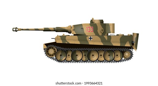 Zweiter Weltkrieg - Deutscher Panzer Tiger - Panzerkampfwagen VI