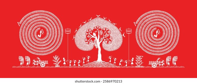 Warli Art Decor: Bring the Spirit of Indian Festivals Home. Warli art, Indian tribal art, Warli painting, Indian festivals Warli.