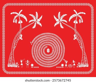 Warli Art: A Glimpse into the Ganesh Chaturthi Celebration. Indian tribal art, Warli painting, Ganesh Chaturthi Warli, Ganapati Utsav Warli, Indian festival.