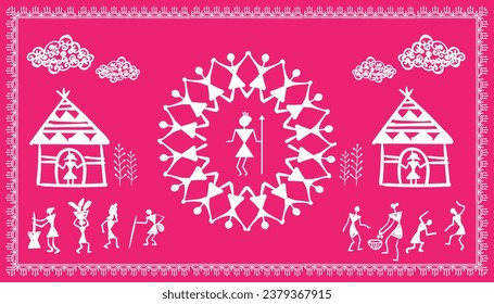 Warli Art: Vibrant Depiction of Indian Rural Life. Warli Art: Celebrating the Essence of Indian Rural Life