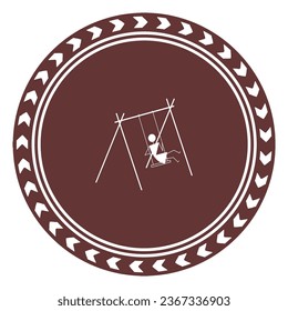 warli art wall plates , brown plate wall decor , editable background color 