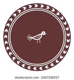 warli art wall plates , brown plate wall decor , editable background color 