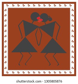 warli love kissing painting