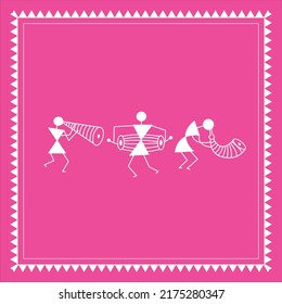 Pintura warli , arte indígena tribal.