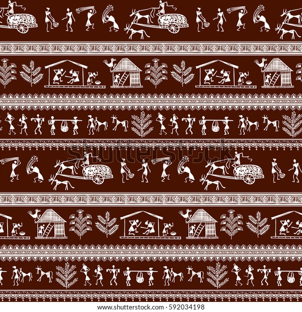 Suchen Sie Nach Warli Malerei Nahtloses Muster Handgezeichnet Stockbildern In Hd Und Millionen Weiteren Lizenzfreien Stockfotos Illustrationen Und Vektorgrafiken In Der Shutterstock Kollektion Jeden Tag Werden Tausende Neue Hochwertige Bilder