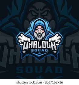 Warlock Esport Mascot Logo Design Iluustration For Gaming Club