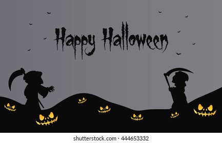 warlock halloween backgrounds scary vector art illustration