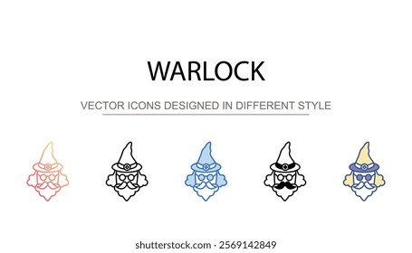 Warlock icon design with white background stock illustration