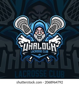 Warlock Mascot Logo Design Iluustration For Lacrosse Club