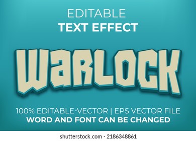 Warlock text effect, easy to edit