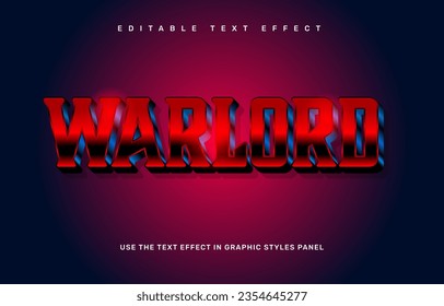 Warlord editable text effect template