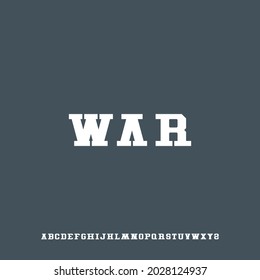 WAR.Luxury And Elegant Alphabet Font Vector Set 