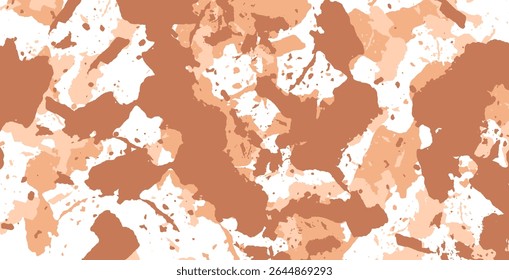 Um fundo abstrato quente com padrões laranja e marrom, perfeito para temas de outono, desenhos acolhedores ou exibições artísticas. O espaço em branco permite personalização.