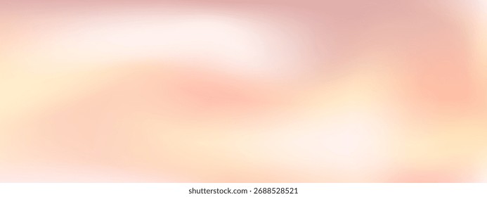 Fondo cálido y abstracto con un gradiente de malla suave y borrosa en la paleta pastel. La mezcla de tonos melocotón, rosa y amarillo crea un ambiente acogedor, perfecto para diseños de otoño o de belleza