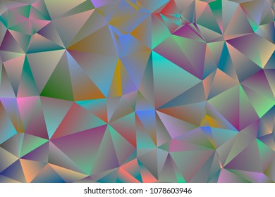 Warm abstract multicolor background of triangles from pink, red, yellow shades