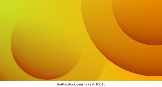 Warme abstrakte orangefarbene Kreise auf gelbem Hintergrund - heller Farbverlauf Modernes Kunstdesign
