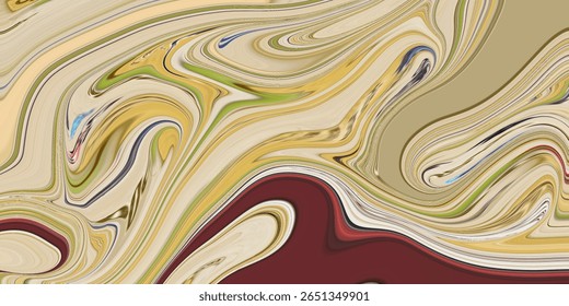 Redemoinhos abstratos quentes em bronzeado, ouro e borgonha misturam-se com linhas finas, criando um design fluido e elegante para interiores, fundos e usos artísticos.